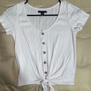 white tie front shirt !